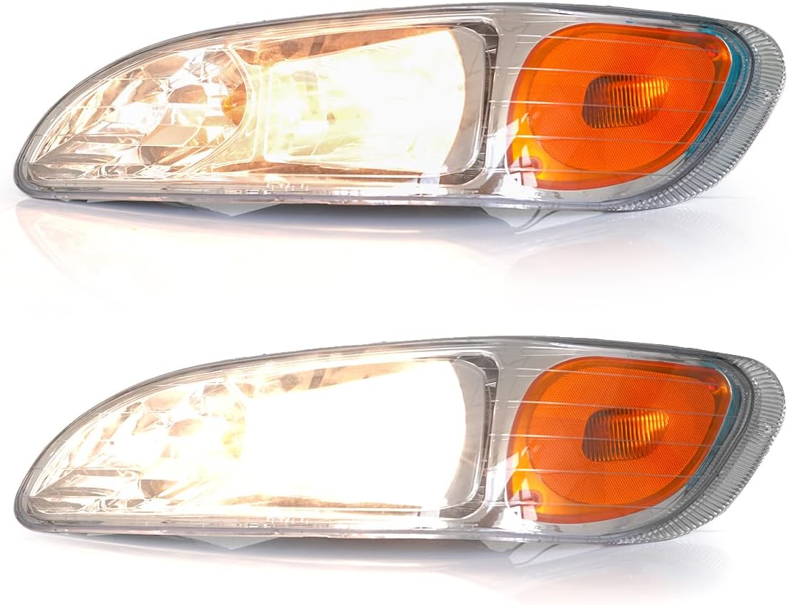 For Peterbilt 386 Headlight Pair Assembly Chrome