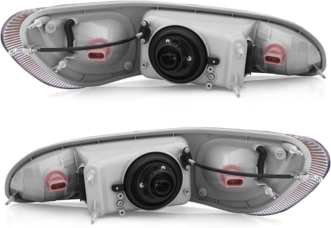 For Peterbilt 386 Headlight Pair Assembly Chrome