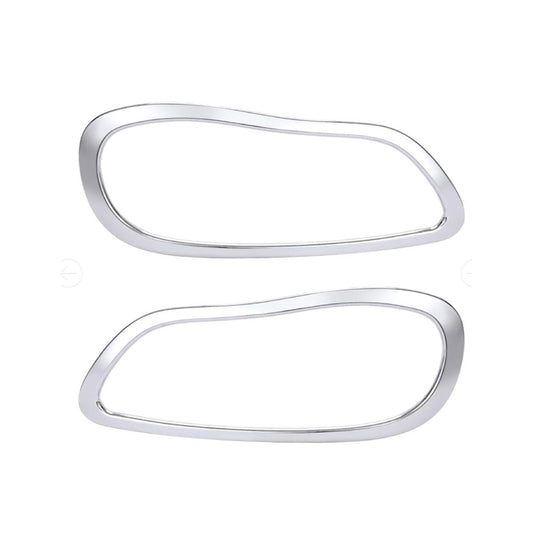 Pair Chrome Headlight Bezel Replacement Fit for Freightliner M2 Driver & Passenger Side