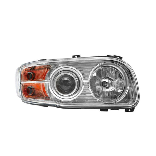 Headlight Assembly Fit for 2008-2018 Peterbilt 388-389, Halogen Headlights Headlamps W/Bulbs Chrome House (Right Headlight Assembly)