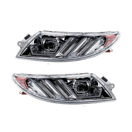 LED Headlights Assembly Fit for International Durastar 4200 4300 4400 4900 Truck, Pair Left/Driver Side and Right/Passenger Side