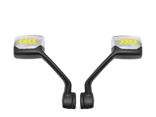 KENWORTH T680 HOOD MIRROR ASSEMBLY PLATINUM MODEL 2PCS LEFT+RIGHT WITH TURN LIGHTS