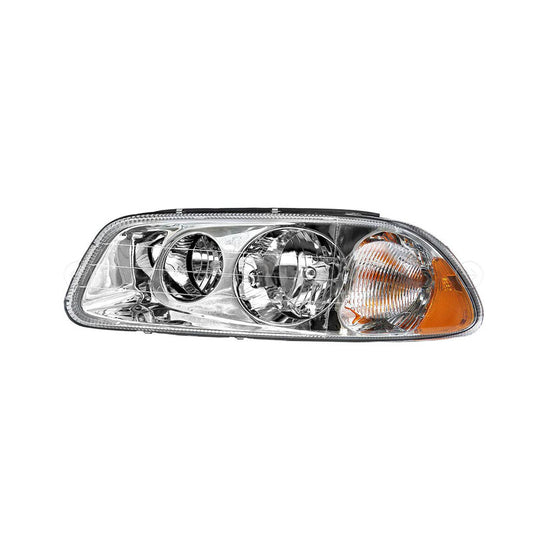 Headlight Assembly Fit for MACK GU4 GU5 GU7 CT713 GU8 CX CXN CXU CTP Semi Trucks, Pair of Chrome Headlamp Left/Driver &Halogen,Bulbs Included