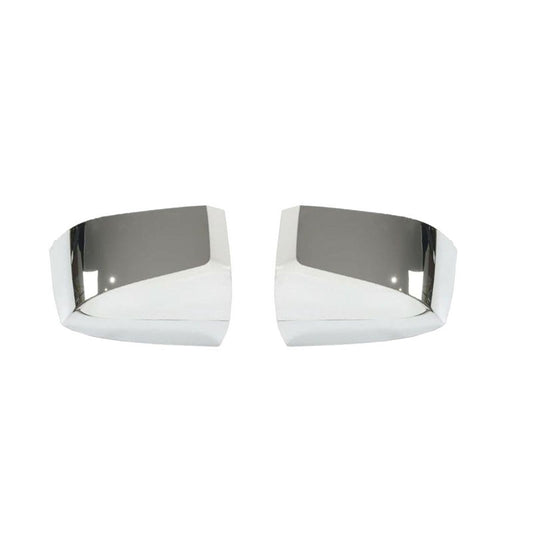 Chrome Hood Mirror Cover for Volvo VNL VN VNM Semi Trucks 2004-2017, Driver Left & Passenger Right Side (A Pair)