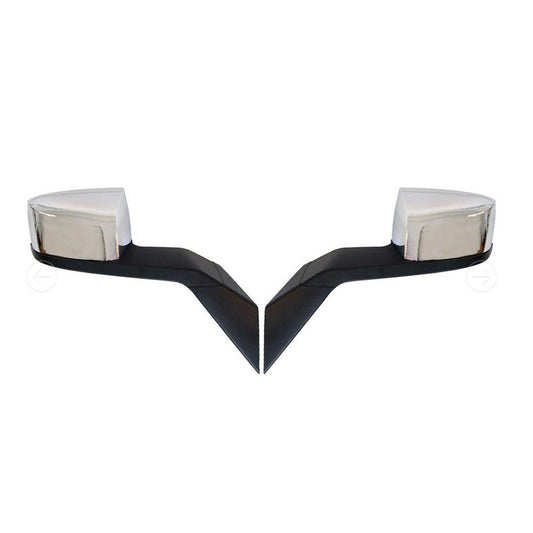 Hood Mirror Assembly for Volvo VNL(2004-2014),Truck Hood Mirror with Arm Replacement for Volvo VNL Left Driver Side and Right Passenger Side (A Pair) (Chrome)