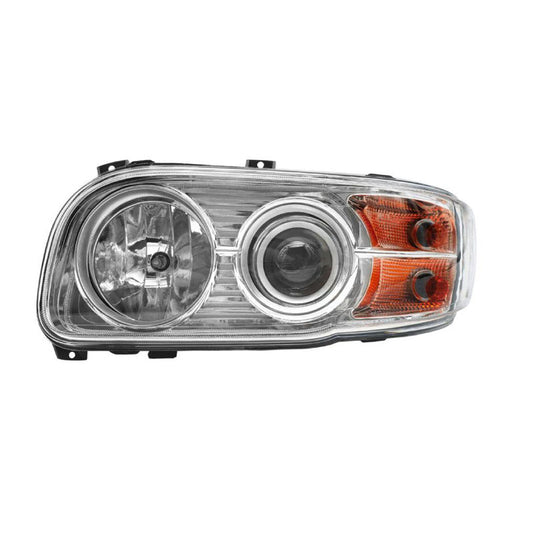 Headlight Assembly Fit for 2008-2018 Peterbilt 388-389, Halogen Headlights Headlamps W/Bulbs Chrome House (Left Headlight Assembly)