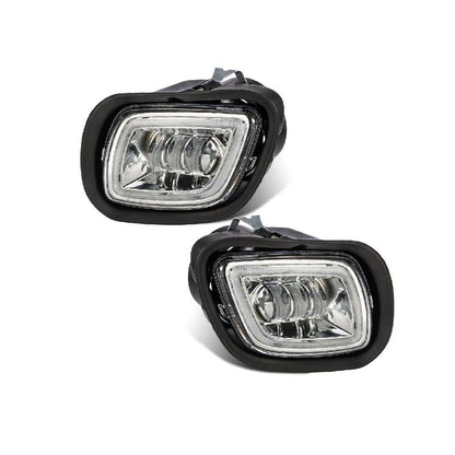 Modified Full LED Fog Lights for Freightliner Cascadia 2008-2017, Sold As One Pair, Clear Lens White Light