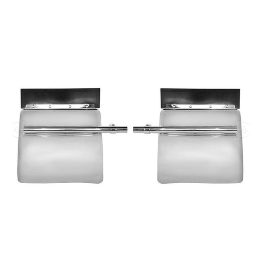 Quarter Fender 24"x24" for Semi Truck Chrome Pair Freightliner VNL Set