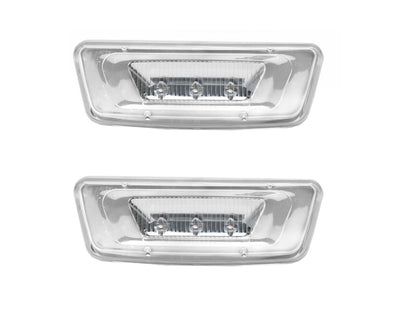 2PCS LED Side Marker Turn Signal Lights Compatible with Kenworth T680 T700 T880 Peterbilt 576, Clear Lens Amber Light Front Fender Side Light,Rectangular Cab Roof Marker Lights(Clear)