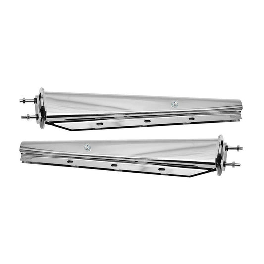27" Pair Angled Spring Loaded Mud Flap Hanger for Semi Truck 2-1/2" Bolt Spacing