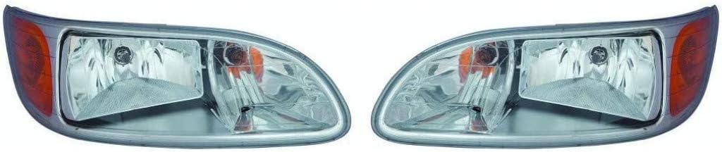 KarParts360 For Peterbilt 386 Headlight Assembly 2006-2014 Pair Driver and Passenger Side For PB2502100 | 16-09190L