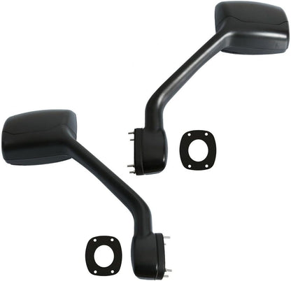 Left +Right Side Chrome Hood Mirrors for Kenworth T680 10+ Peterbilt 579 587 W/Mounting Kit
