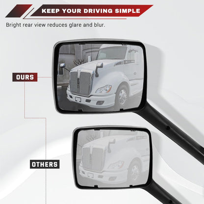 For Kenworth T680 Hood Mirror Chrome