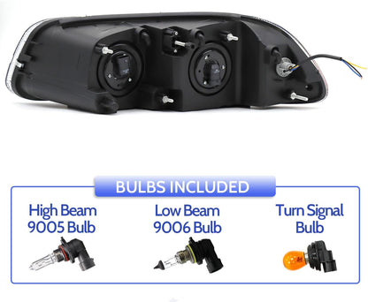 Headlight Assembly Fit for MACK GU4 GU5 GU7 CT713 GU8 CX CXN CXU CTP Semi Trucks, Pair of Chrome Headlamp Passenger Side Halogen,Bulbs Included