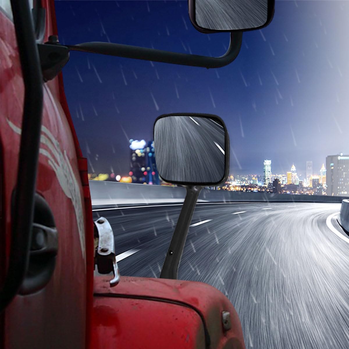 The new Cascadia cover mirror assembly is in black and does not come with heating