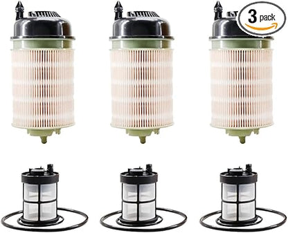 A4720921705 Fuel Filter Replace for A4720921405 A4720921405001 WF10678 P582831 KX46910 A4720921705 FK11011 KX46910 Compatible with 2020+ Newer DD13 DD15 DD16 Detroit Diesel Engine(pack of 3)