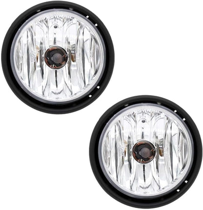 Fog Lights Fit for Freightliner Columbia 2000-2015 Passenger & Driver Left&Right Side Front Fog Light Lamp Replacement With Bulbs Fit for Freightliner Century（A Pair,White