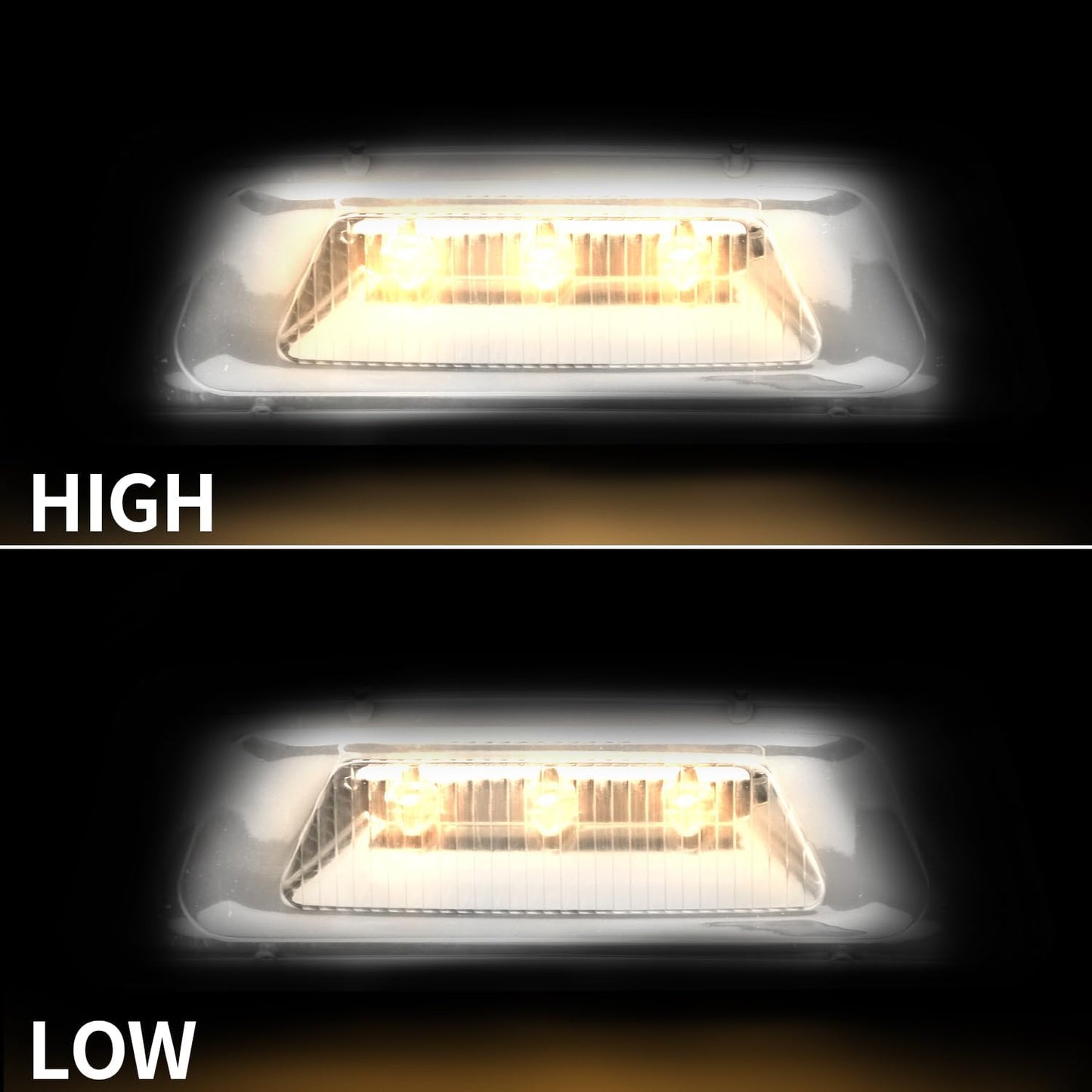 2PCS LED Side Marker Turn Signal Lights Compatible with Kenworth T680 T700 T880 Peterbilt 576, Clear Lens Amber Light Front Fender Side Light,Rectangular Cab Roof Marker Lights(Clear)