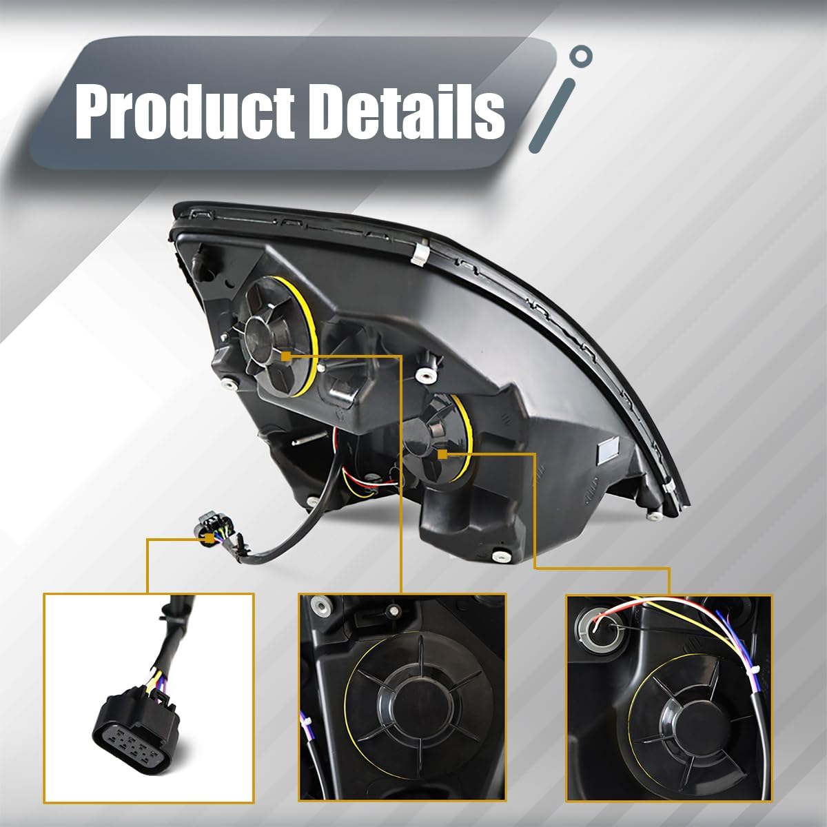 FOR 2004-2017 VOLVO VNL HEADLIGHT HALOGEN SET