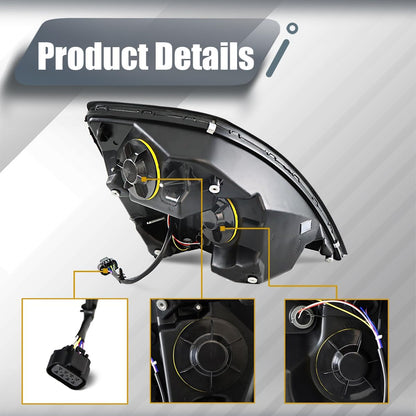 FOR 2004-2017 VOLVO VNL HEADLIGHT HALOGEN SET