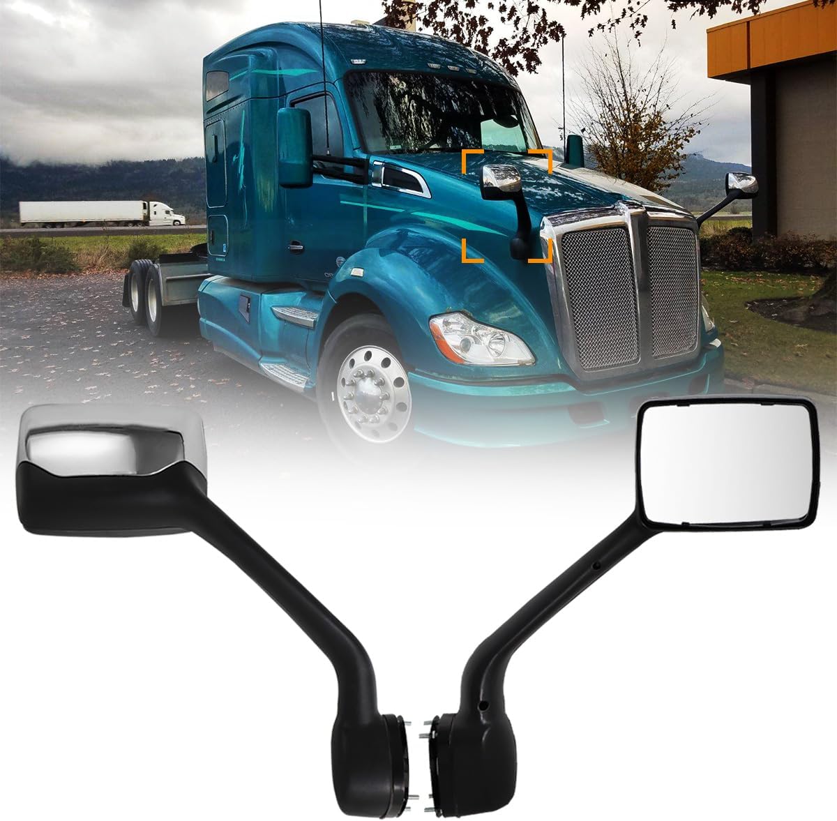 For Kenworth T680 Hood Mirror Chrome