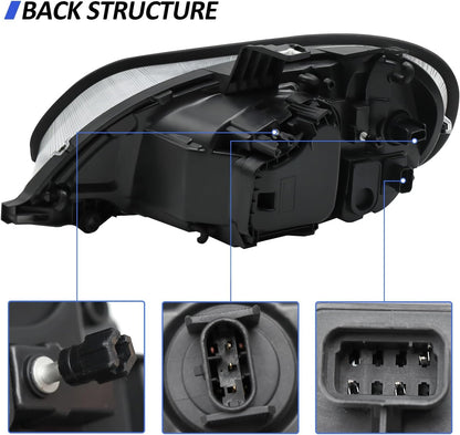 Headlight Assembly Compatible with 2004-2013 Freightliner M2 106 M2 112, Headlamps Head Lights Lamp Assembly (Left)