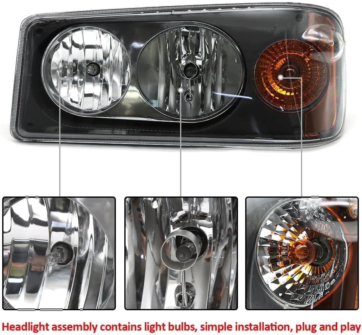 For mack gu713 headlight pair