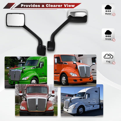 For Kenworth T680 Hood Mirror Chrome