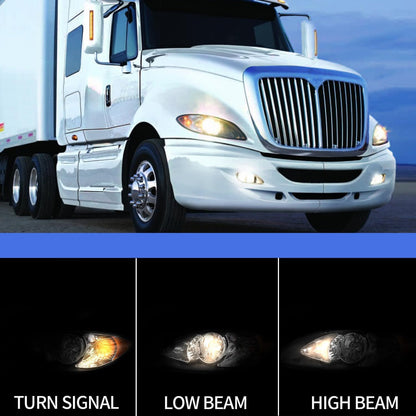 For 2008-2016 International Prostar Headlight Set Black