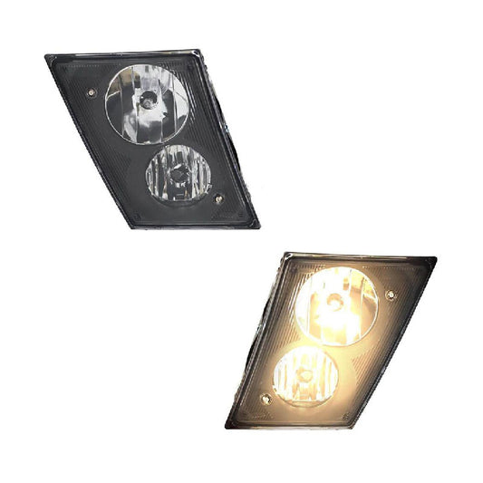 Fog Light for Volvo VNL VN (2004-2015) Truck,Front DRL Lamp with Bulbs Fog Lights Assembly Replacement Waterproof Clear for Volvo VNL VN Driver&Passenger Left&Right Universal Side (A Pair)