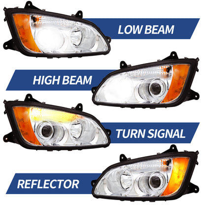 Head Light for 2008-2016 Kenworth T170 T270 T370 T440 T470 T660 T700, Right Passenger Side