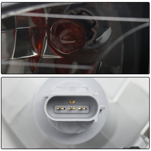 Black Headlight Assembly Fit For 2005-2015 Peterbilt 325 330 335 337 340 348 382 384 386 387, Left/Driver and Right/Passenger Pair Side