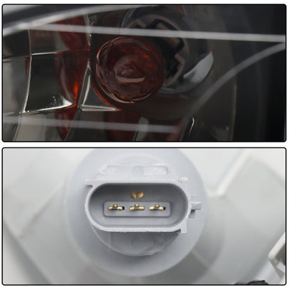 Black Headlight Assembly Fit For 2005-2015 Peterbilt 325 330 335 337 340 348 382 384 386 387, Left/Driver and Right/Passenger Pair Side