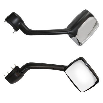 Right Chrome Hood Mirrors for Kenworth T680 10+ Peterbilt 579 587 W/Mounting Kit
