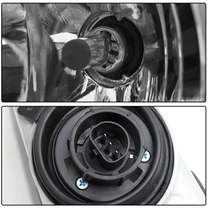 Black Headlight Assembly Fit For 2005-2015 Peterbilt 325 330 335 337 340 348 382 384 386 387, Left/Driver and Right/Passenger Pair Side