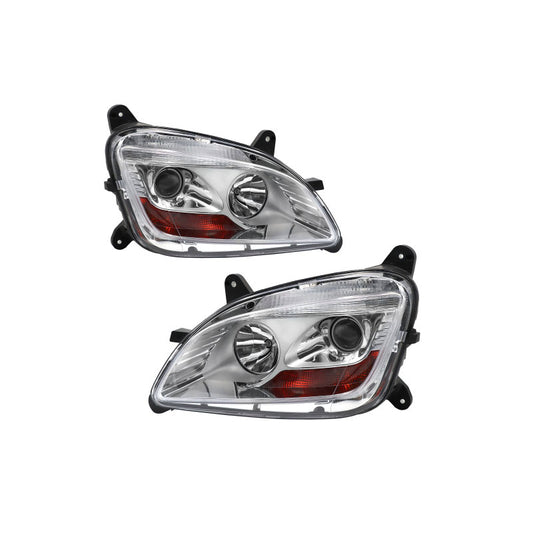 A Pair Halogen Headlights Fit for 2013-2020 Peterbilt 579 (Driver + Passenger Side)